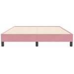 vidaXL Sommier à lattes de lit sans matelas rose 160x210 cm velours