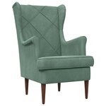 vidaXL Fauteuil Vert Mer Velours