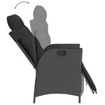 vidaXL Ensemble à manger de jardin coussins 5Pièces Noir Résine tressée