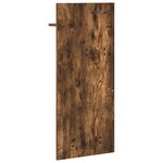 vidaXL Porte-manteau mural avec étagère Montage mural Chêne fumé 90 x 40 x 10 cm