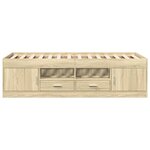 vidaXL Lit de jour avec tiroirs sans matelas chêne sonoma 90x190 cm