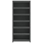 vidaXL Bibliothèque Gris 80x35x183 cm Bois de pin massif