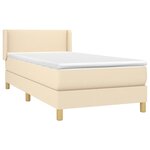 vidaXL Sommier à lattes de lit avec matelas Crème 80x200 cm Tissu