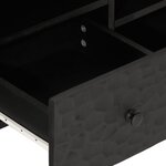 vidaXL Meuble TV noir 100x33x46 cm bois massif de manguier