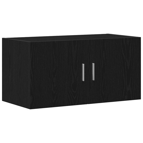 vidaXL Armoire murale chêne noir 80x39x40 cm bois d'ingénierie