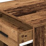 vidaXL Bureau avec tiroir et étagère vieux bois bois d'ingénierie