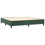 vidaXL Sommier à lattes de lit matelas et LED Vert foncé 200x200 cm