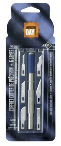 Coffret cutter de précision 14cm et 6 lames assorties JPC