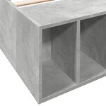 vidaXL Cadre de lit gris béton 90x200 cm bois d'ingénierie