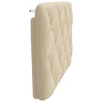 vidaXL Coussin de tête de lit crème 80 cm tissu