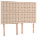vidaXL Sommier à lattes de lit avec matelas Cappuccino 140x190 cm