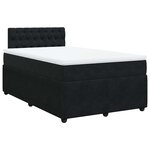 vidaXL Sommier à lattes de lit avec matelas Noir 120x200 cm Velours