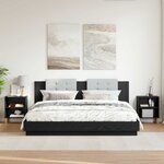 vidaXL Armoire de lit 2 Pièces Chêne noir 40 x 30 x 50 cm