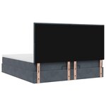 vidaXL Cadre de lit ottoman avec matelas gris foncé 200x200 cm velours