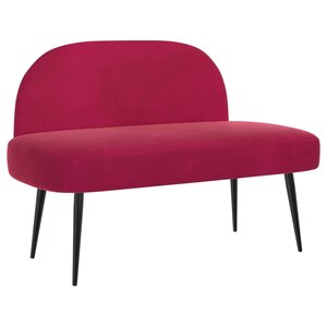 vidaXL Banc rembourré avec dossier Bordeaux 110 x 60 x 76 cm Velours