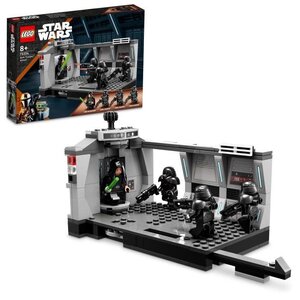 Lego 75324 star wars l'attaque des dark troopers  jouet mandalorian a construire avec minifigure luke skywalker et son sabre laser