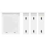 vidaXL Porte-manteau mural Blanc 85 x 10 x 45 cm Bois d'ingénierie