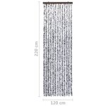 vidaXL Moustiquaire marron et beige 118x220 cm chenille