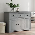 vidaXL Buffet BODO gris 115 5x44x80 cm bois massif de pin