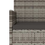 vidaXL Banc de Jardin à 2 Places avec Coussins Gris Résine Tressée
