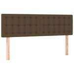 vidaXL Sommier à lattes de lit matelas et LED Marron foncé 140x190 cm