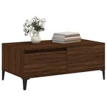vidaXL Table basse Chêne marron 90x50x36 5 cm Bois d'ingénierie
