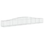 vidaXL Panier de gabions arqué 400x50x40/60 cm Fer galvanisé