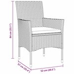 vidaXL Ensemble de jardin 5 pièces en poly rattan noir