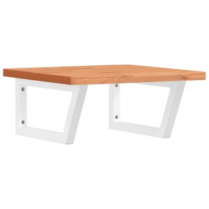 vidaXL Étagère de vasque murale acier et bois massif de hêtre