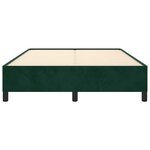vidaXL Cadre de lit sans matelas vert foncé 140x190 cm velours