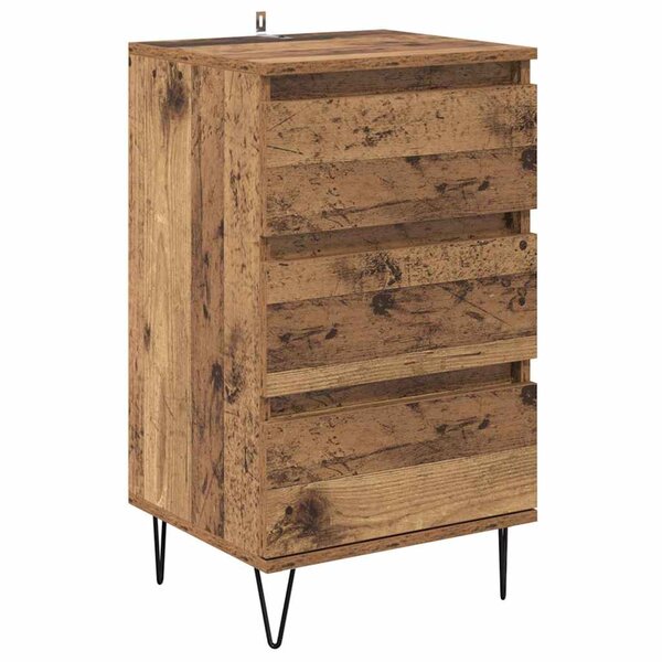 vidaXL Buffet Bois Ancien 40 x 35 x 70 cm Bois d'ingénierie et fer