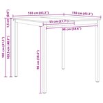vidaXL Table de bar Naturel 110 x 55 x 105 cm Bois de pin massif