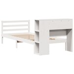vidaXL Lit bibliothèque sans matelas blanc 90x200cm bois de pin massif