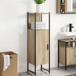 vidaXL Armoire Haute de Rangement Chêne Clair Bois d'ingénierie