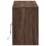 vidaXL Meuble TV avec LED chêne marron 139 5x34x50cm bois d'ingénierie