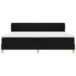 Lit Box Spring vidaXL avec Matelas Noir 200x200 cm Tissu