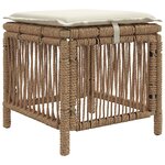 vidaXL Ensemble de salle à manger pour jardin 4 Pièces Beige et crème
