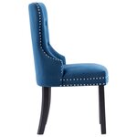 vidaXL Chaises à manger lot de 2 bleu velours