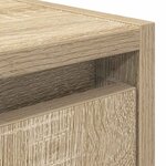 vidaXL Table de chevet murale chêne sonoma 38x34x40 cm