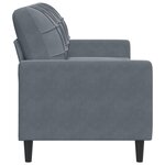 vidaXL Canapé à 3 places Gris foncé 180 cm Velours