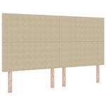 vidaXL Tête de lit LED avec tête de lit Vert gris 180 cm Polyester