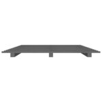 vidaXL Cadre de lit Gris 90x200 cm Bois de pin massif