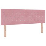 vidaXL Lit à ressorts ensachés rose avec matelas 160x200 cm en velours