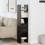 vidaXL Bibliothèque Chêne noir 40 x 35 x 180 cm Bois d'ingénierie