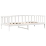 vidaXL Lit de jour et tiroirs sans matelas blanc 90x200 cm bois massif