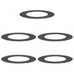 vidaXL adapté pour anneaux d'arbre plats 5 Pièces Noir Ø50 / 80 cm Acier