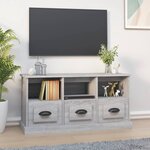 vidaXL Meuble TV sonoma gris 100x35x50 cm bois d'ingénierie