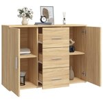 vidaXL Buffet chêne sonoma 91x29 5x65 cm bois d'ingénierie