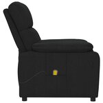 vidaXL Fauteuil de massage Noir Tissu