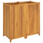 vidaXL Jardinière avec doublure 100x50x100 cm bois massif d'acacia